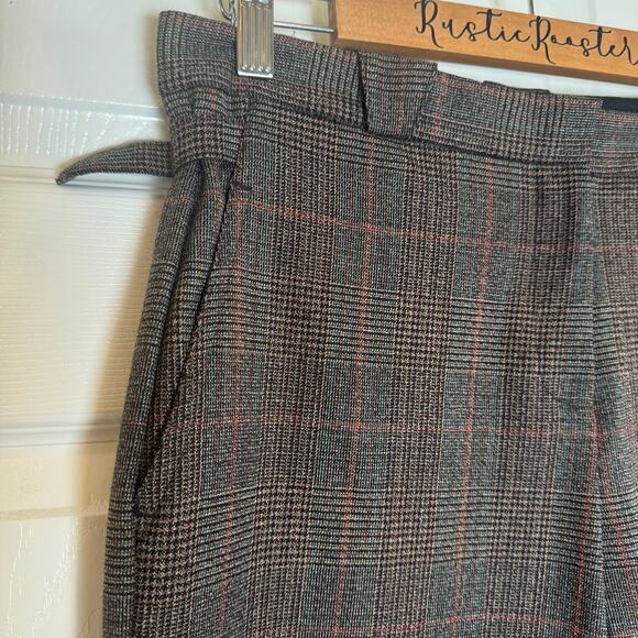 Express Brown Tweed Pants Size M 78 Y2L Mad Men Vibes Secondhand Hot - Picture 11 of 13